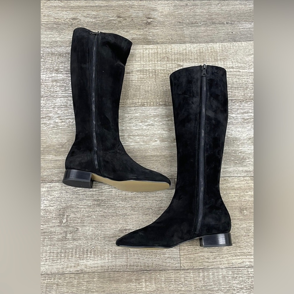 NIB $795 Rag &Bone Aslen Knee High Black Suede Boots Size: 36 - Picture 2 of 16